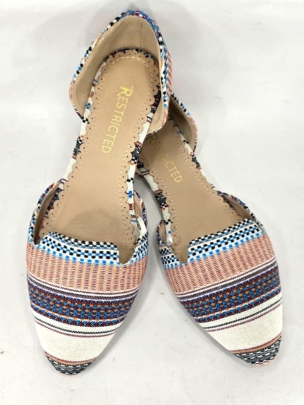 Restricted NEW Gally Tribal Boho Woven d'Orsay Poited Toe Flats 7M